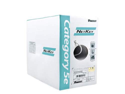 Bobina de UTP cat 5e caja de 305 mts color gris.